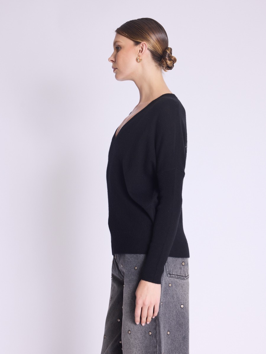 Berenice Γυναικείο Πουλόβερ V-Neck από Μαλλί και Κασμίρ Relaxed Fit φωτογραφία