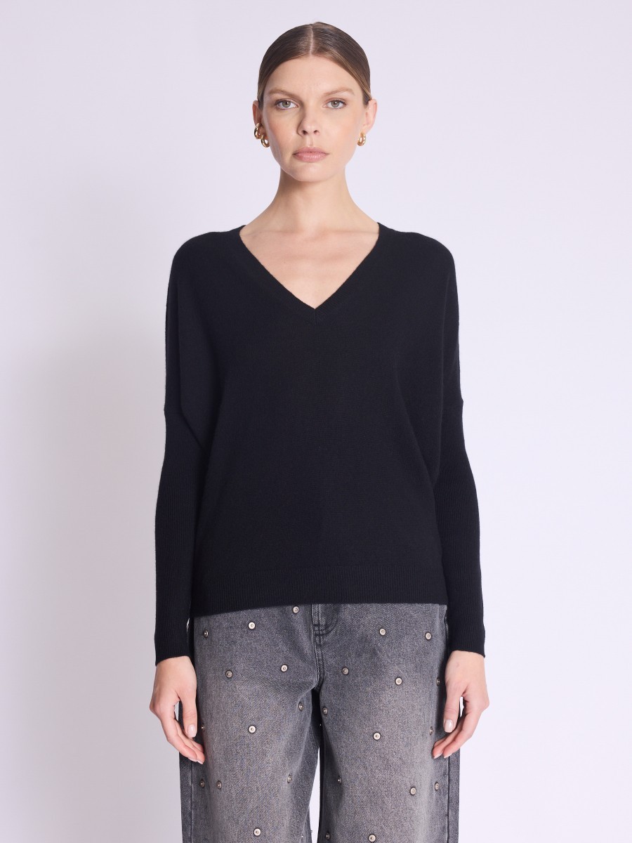 Berenice Γυναικείο Πουλόβερ V-Neck από Μαλλί και Κασμίρ Relaxed Fit φωτογραφία