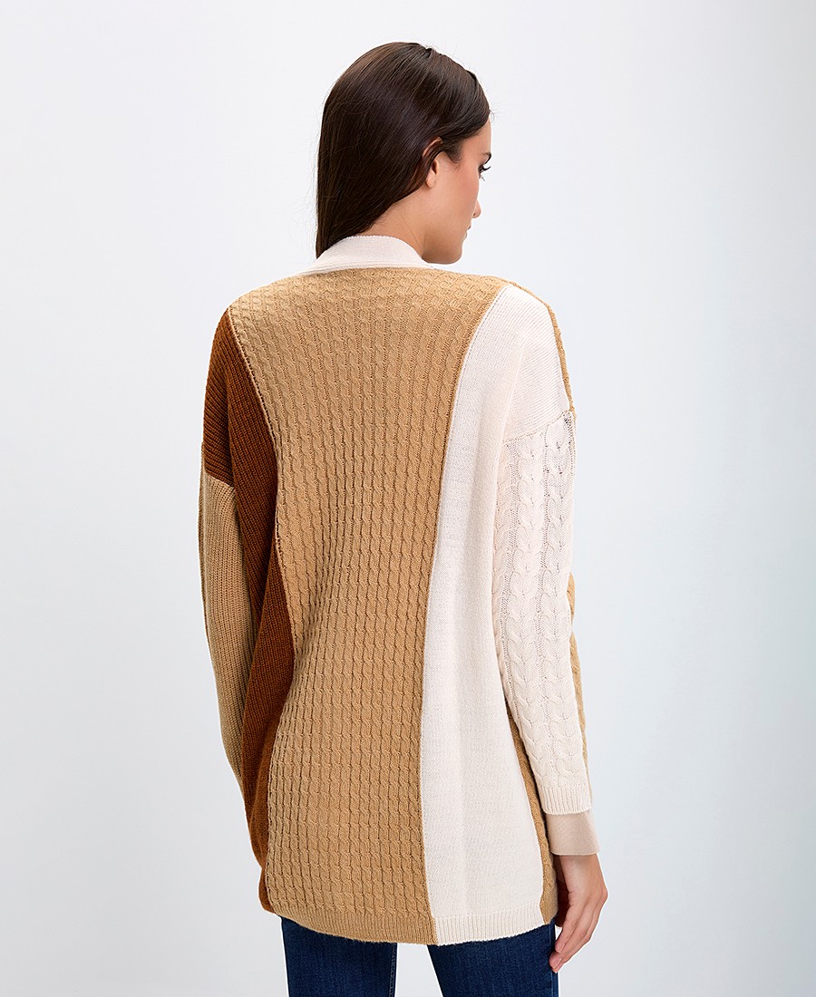 Caractere Γυναικεία Πλεκτή Ζακέτα σε Γήινη Απόχρωση φωτογραφία