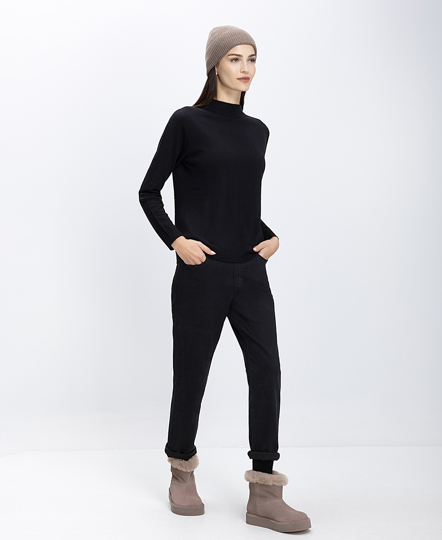 Γυναικείο Πλεκτό Μάλλινο Με Λαιμόκοψη Crew Neck Regular Fit φωτογραφία