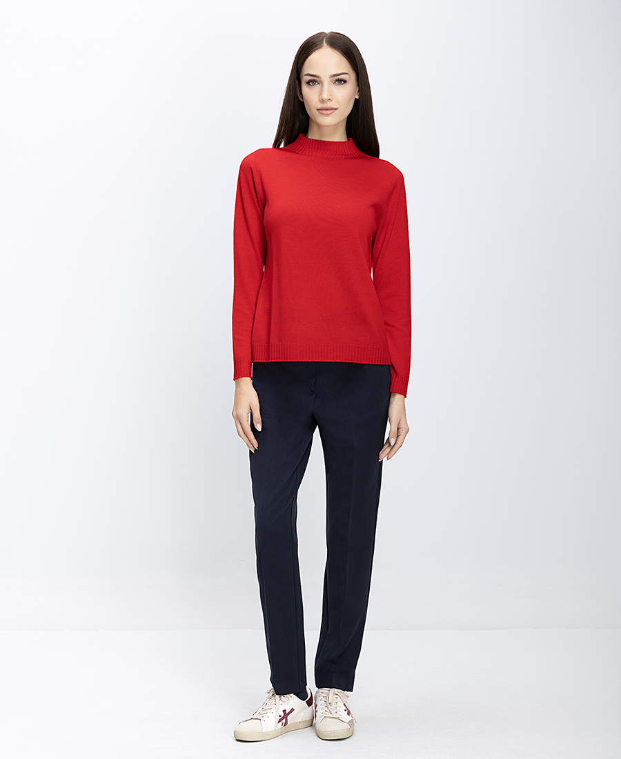 Γυναικείο Πλεκτό Μάλλινο Με Λαιμόκοψη Crew Neck Regular Fit φωτογραφία