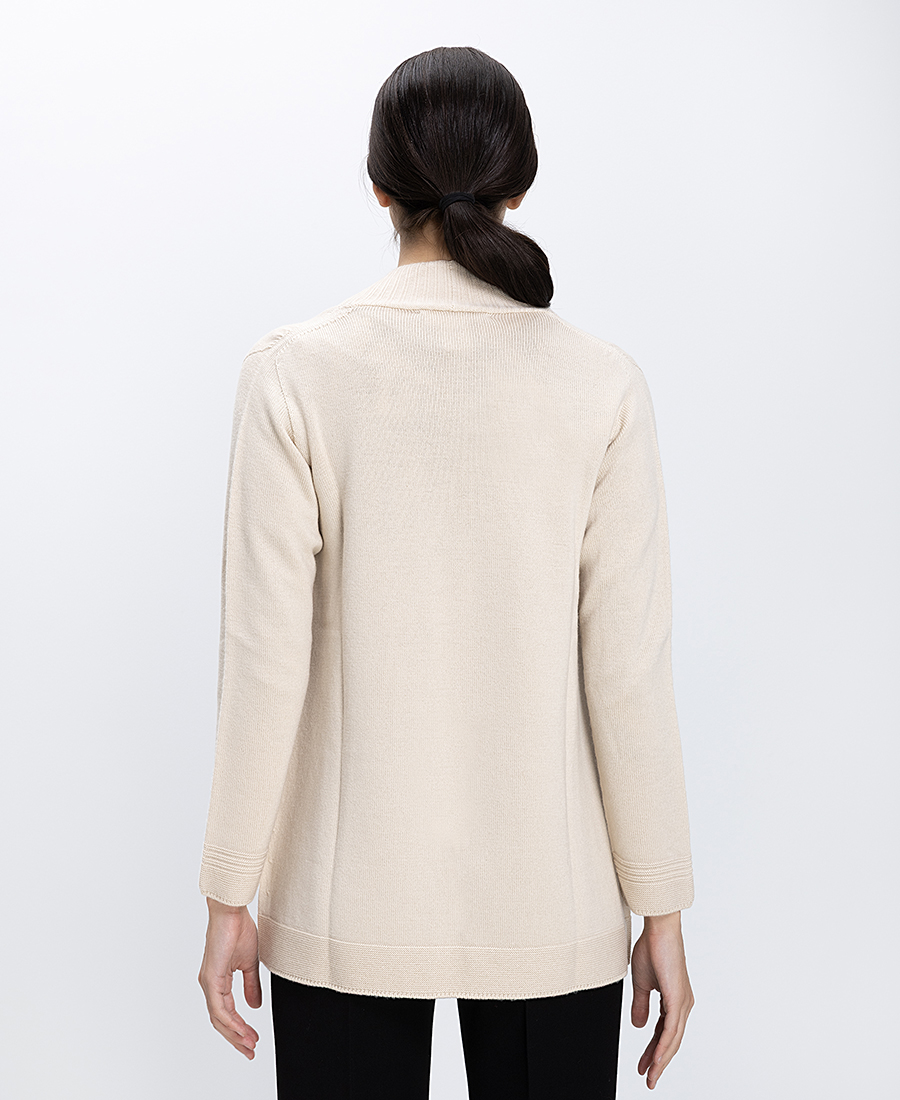 Γυναικεία Πλεκτή Ζακέτα Μάλλινη Regular Fit φωτογραφία