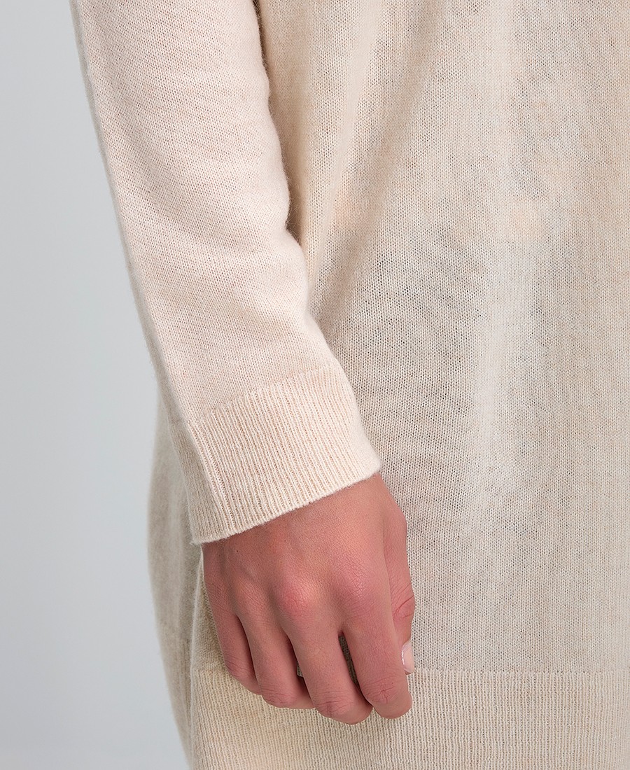 Gerry Weber Γυναικεία Ζακέτα χωρίς Κούμπωμα από Μαλλί και Κασμίρ σε Εκρού φωτογραφία