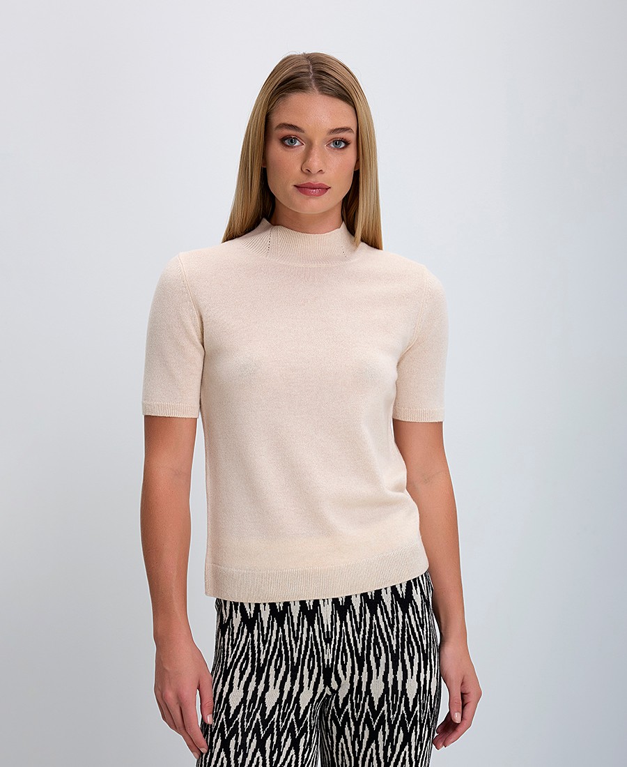 Gerry Weber Γυναικείο Πλεκτό από Μαλλί και Κασμίρ σε Εκρού