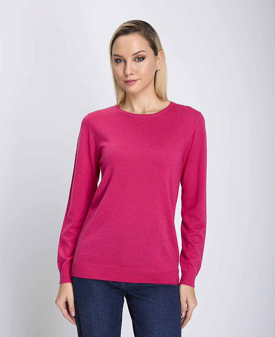  Γυναικείο Πλεκτό Λαιμόκοψη Regular Fit Μαλλί Merino 2025