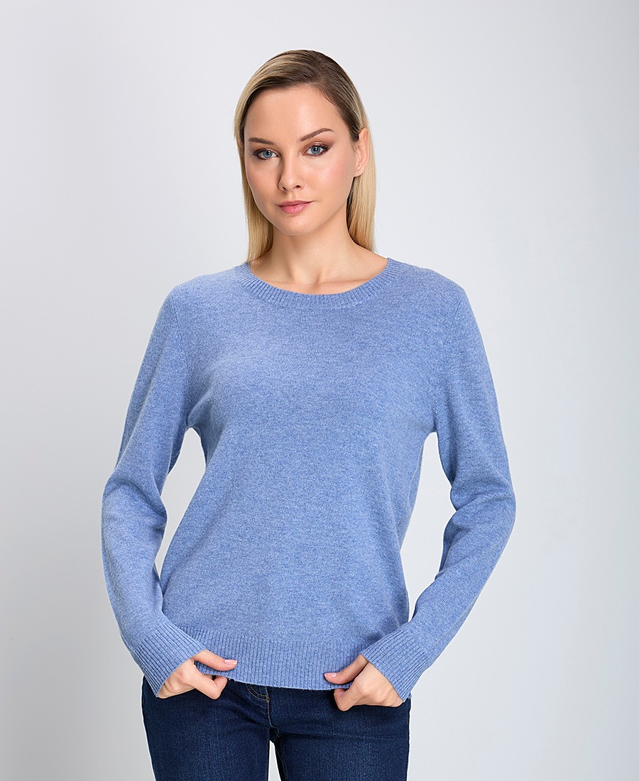 Γυναικείο Πλεκτό Μαλλί (Merino) Στρογγυλή Λαιμοκόψη Regular Fit