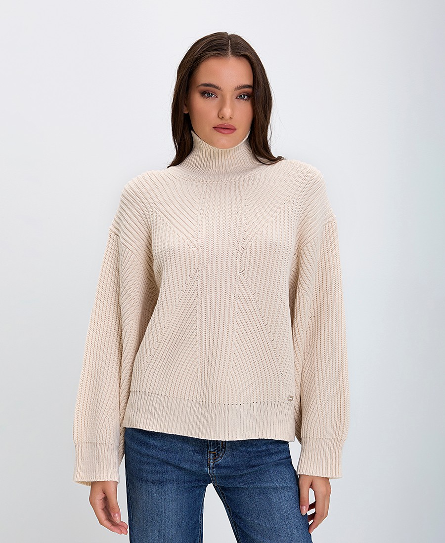 Harmont & Blaine Γυναικείο Πλεκτό Ζιβάγκο Regular Fit Μπεζ