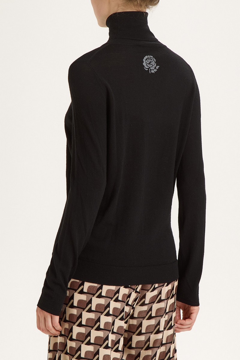 Maliparmi Γυναικείο Ζιβάγκο 100% Μαλλί Μερινός Μαύρο φωτογραφία