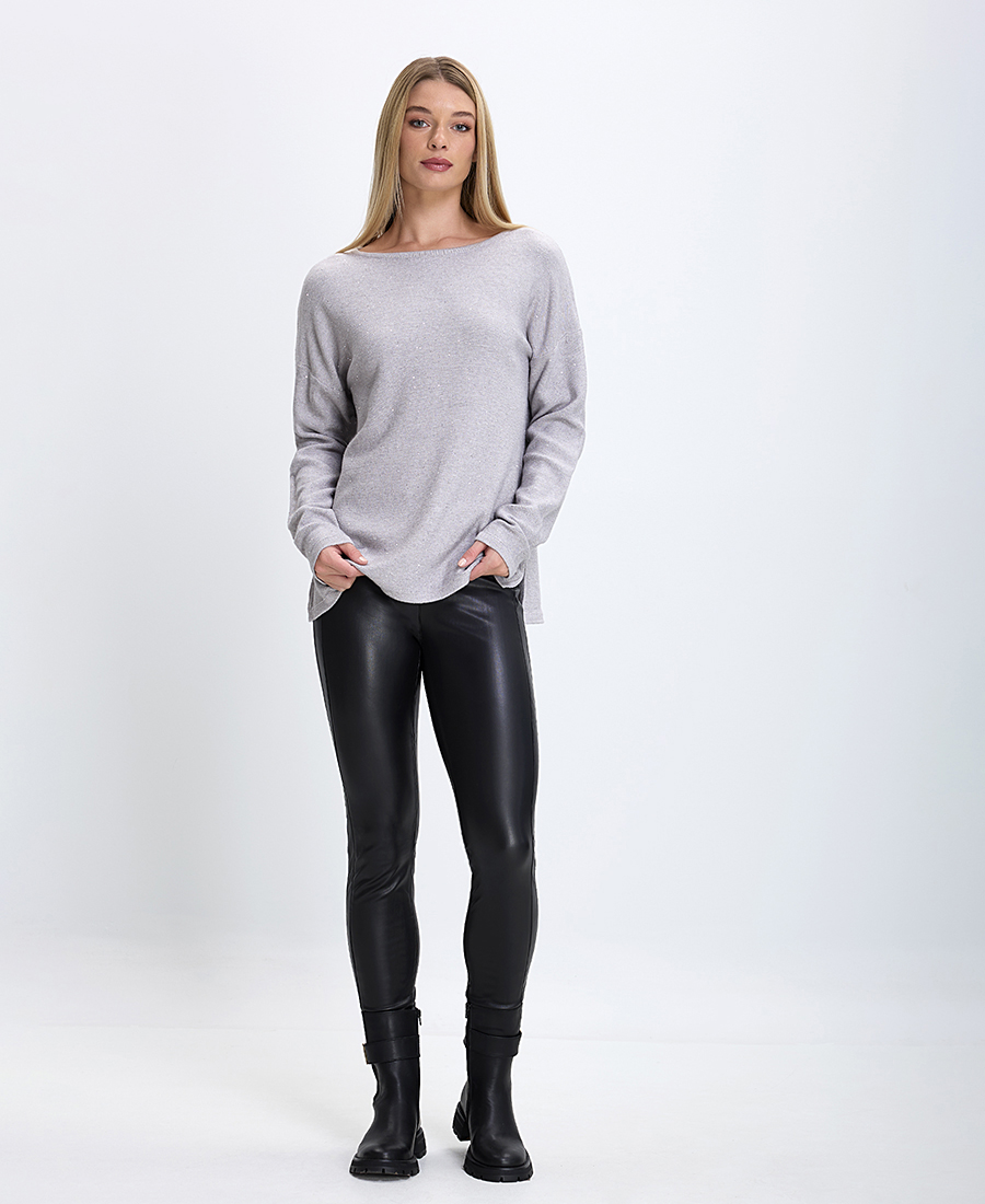 Γυναικεία Πλεκτή Μπλούζα με Παγιέτες Relaxed Fit φωτογραφία