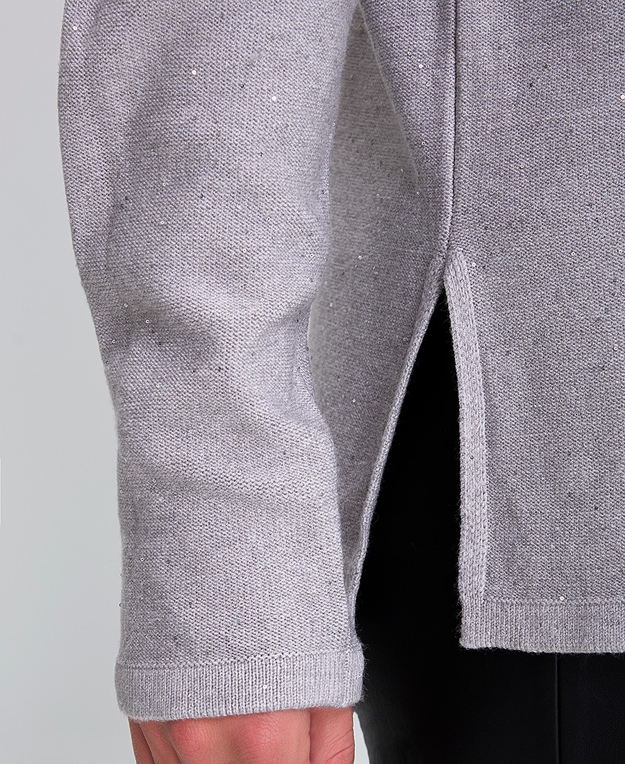 Γυναικεία Πλεκτή Μπλούζα με Παγιέτες Relaxed Fit φωτογραφία