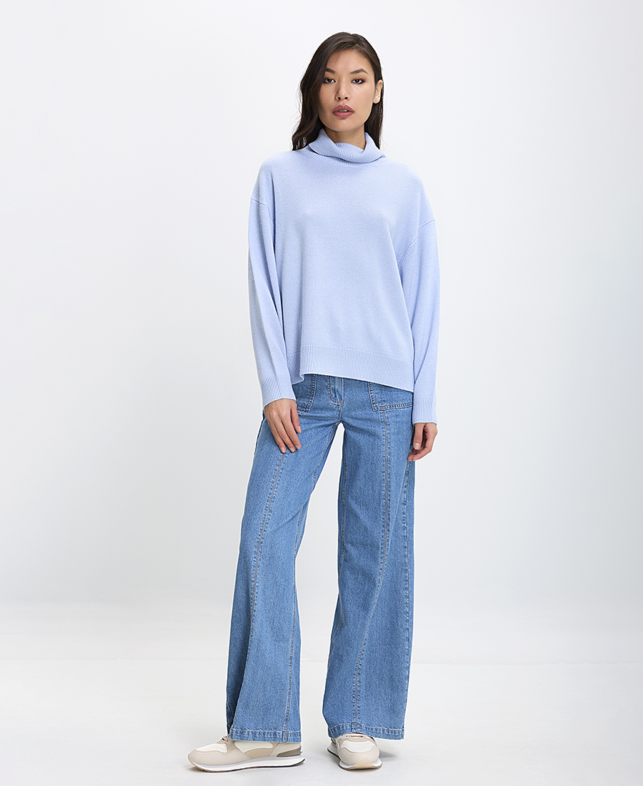 Γυναικείο Πουλόβερ με Ζιβάγκο Oversized Fit φωτογραφία