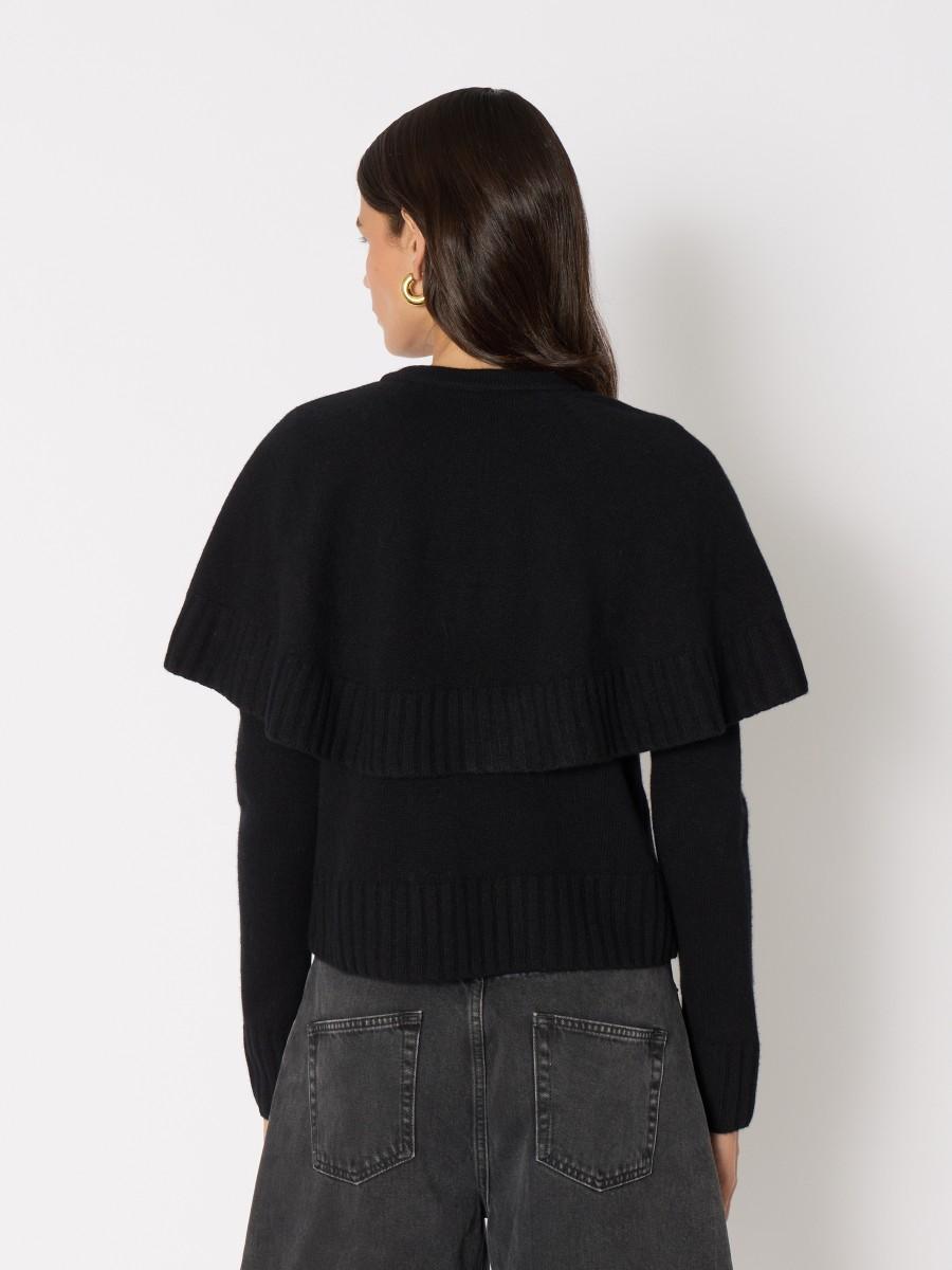 Berenice Γυναικεία Πλεκτή Ζακέτα Με Ναυτικό Γιακά Και Χρυσά Κουμπιά φωτογραφία