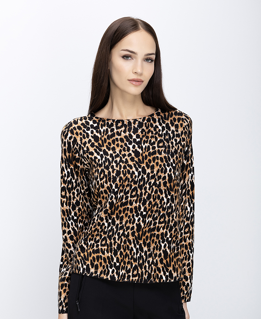 Γυναικείο Πλεκτό Με Animal Print