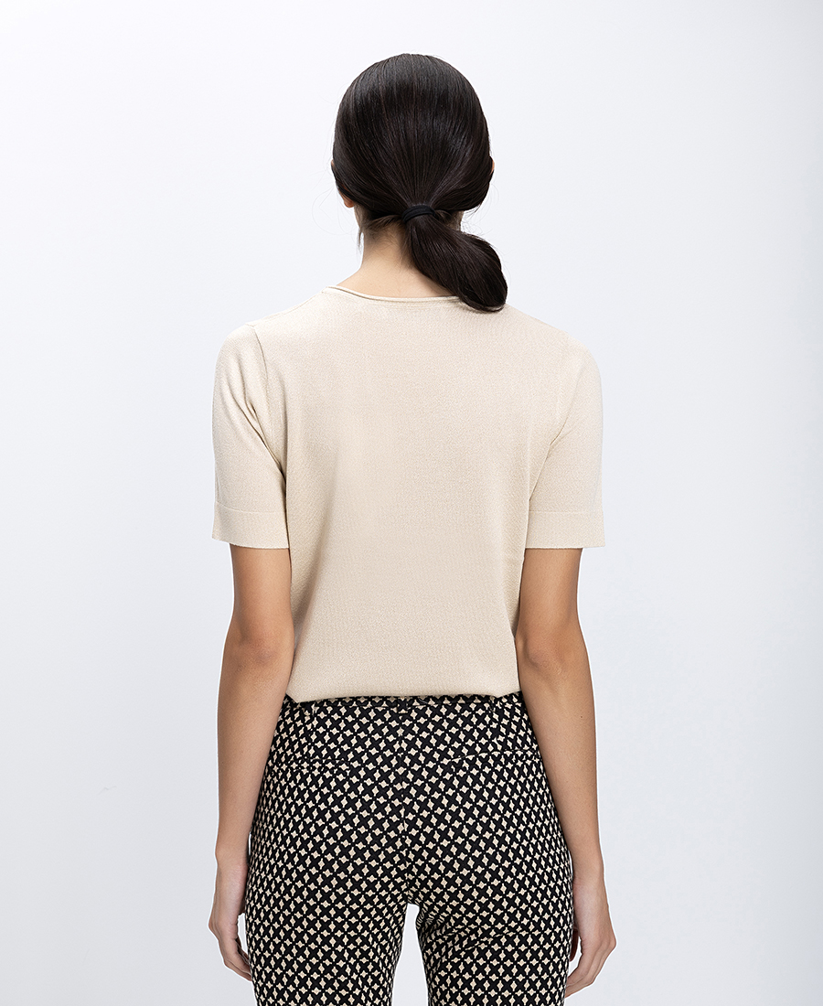 Γυναικείο Πλεκτό Τοπ Με Διακριτική Λάμψη Regular Fit φωτογραφία