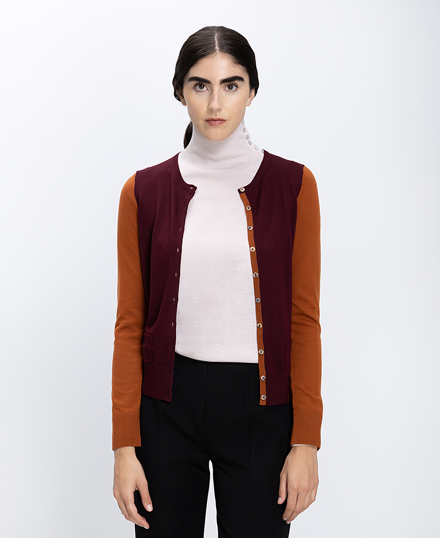 Maliparmi Γυναικεία Πλεκτή Ζακέτα Μάλλινη Regular Fit