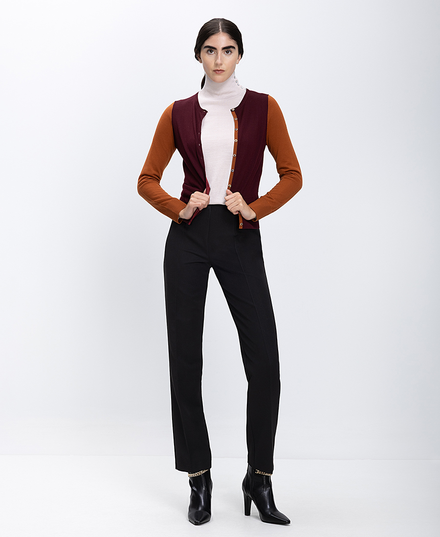 Maliparmi Γυναικεία Πλεκτή Ζακέτα Μάλλινη Regular Fit φωτογραφία