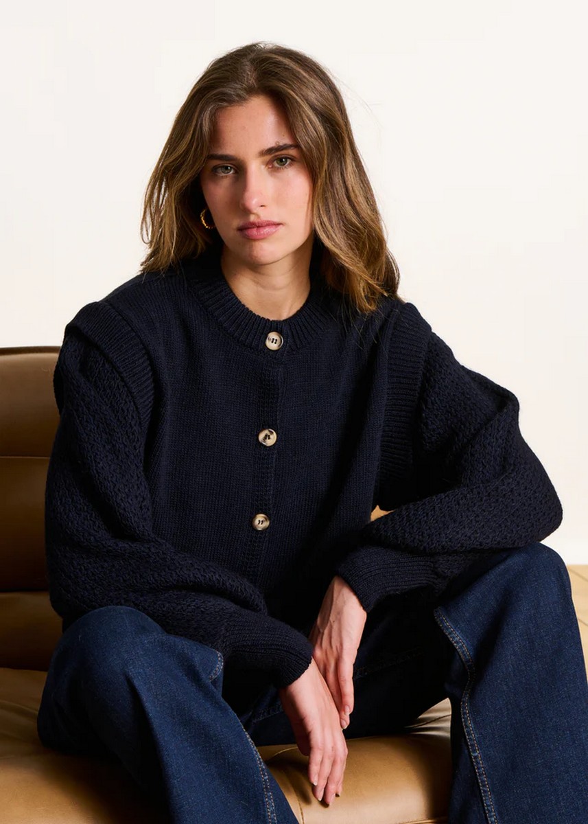 La Fee Maraboutee Γυναικεία Πλεκτή Ζακέτα Με Κουμπιά Straight Fit