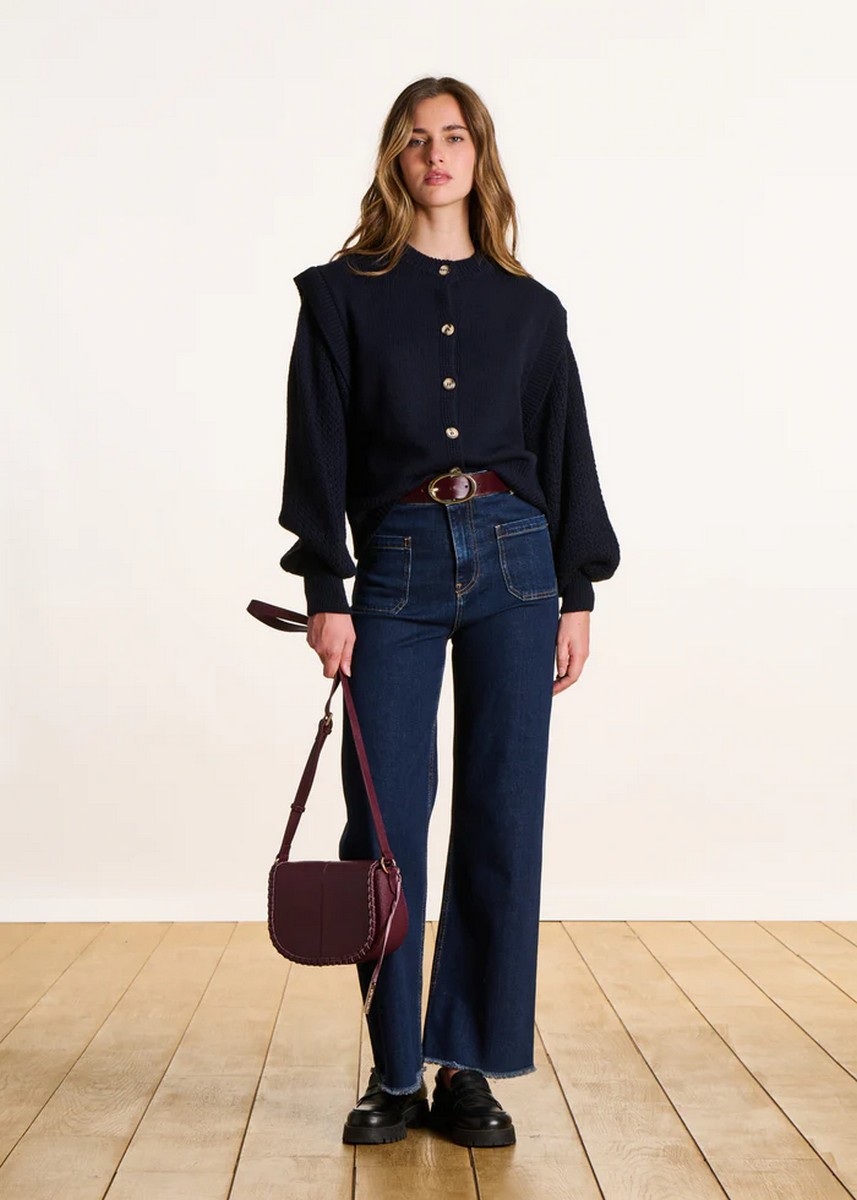 La Fee Maraboutee Γυναικεία Πλεκτή Ζακέτα Με Κουμπιά Straight Fit φωτογραφία