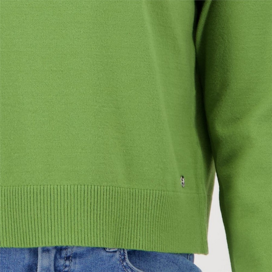 Monari Γυναικείο Πουλόβερ με Ριμπ Τελειώματα Regular Fit σε Πράσινο φωτογραφία