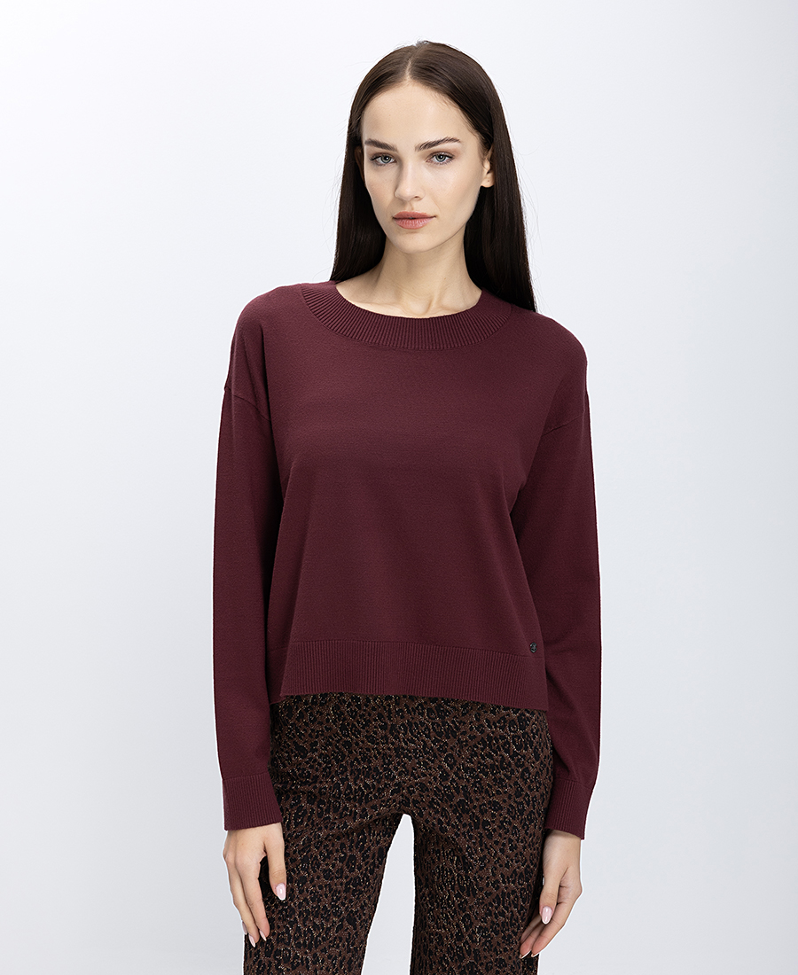 Monari Γυναικείο Πουλόβερ με Ριμπ Τελειώματα Regular Fit σε Πράσινο