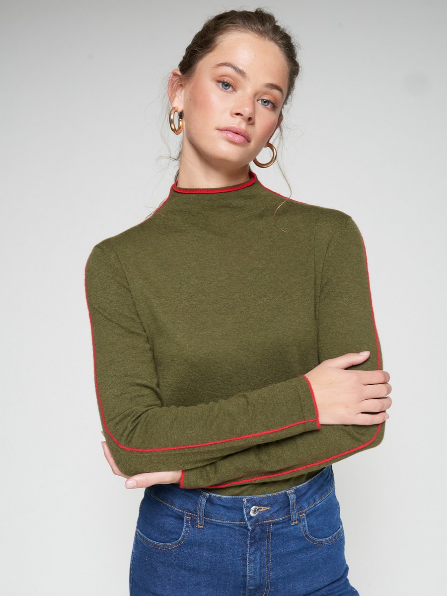 Vilagallo Vilagallo Γυναικείο Πουλόβερ Regular Fit Μάλλινο Με Κοντό Ζιβάγκο