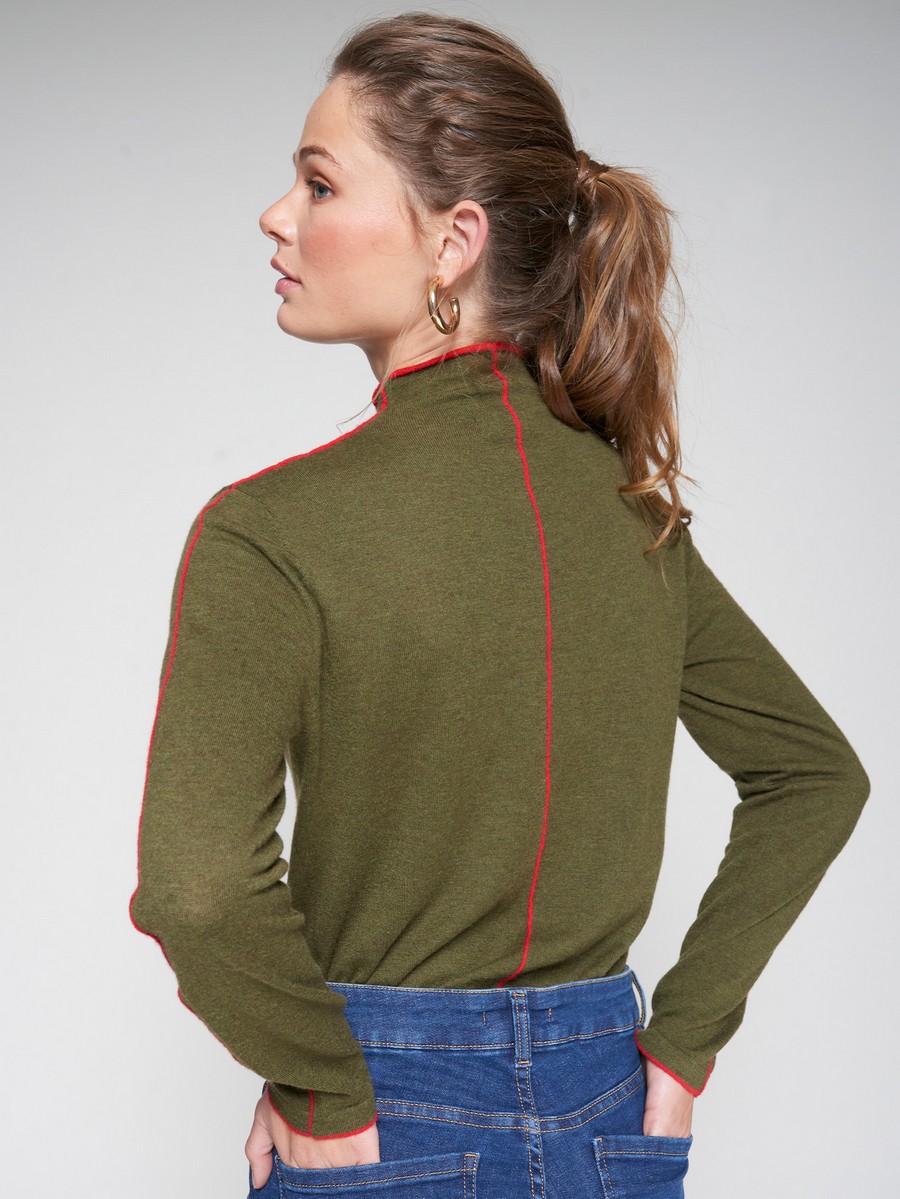 Vilagallo Γυναικείο Πουλόβερ Regular Fit Μάλλινο Με Κοντό Ζιβάγκο φωτογραφία