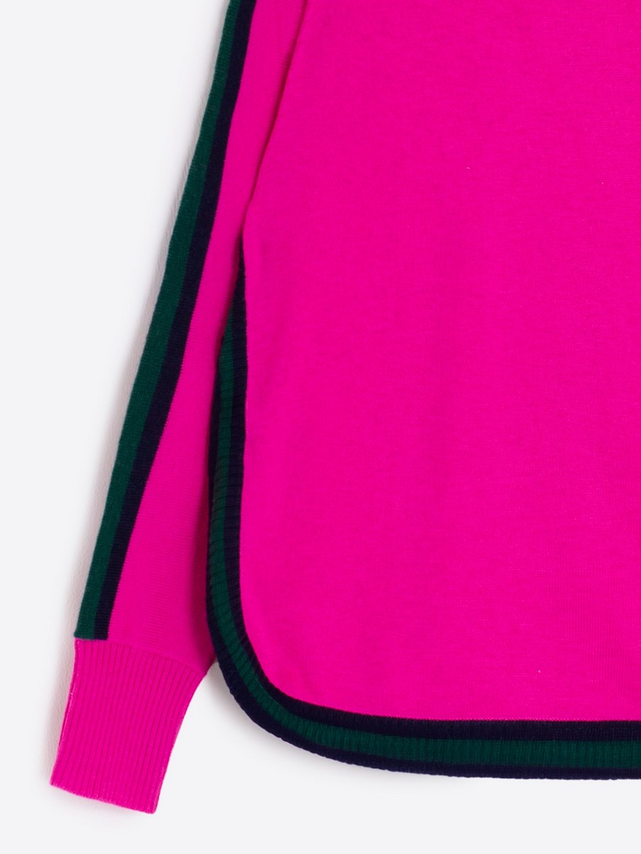 Vilagallo Γυναικείο Πλεκτό Regular Fit Μάλλινο με Ριπ Λεπτομέρειες φωτογραφία