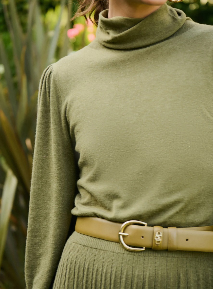 Petite Mendigote Γυναικείο Πλεκτό Regular Fit Με Κολ Μοντάν Και Μανίκια Πουφ φωτογραφία