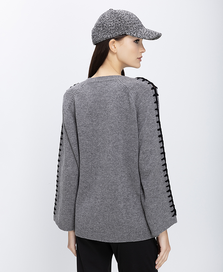 Elena Miro Γυναικεία Πλεκτή Μπλούζα Μάλλινη φωτογραφία