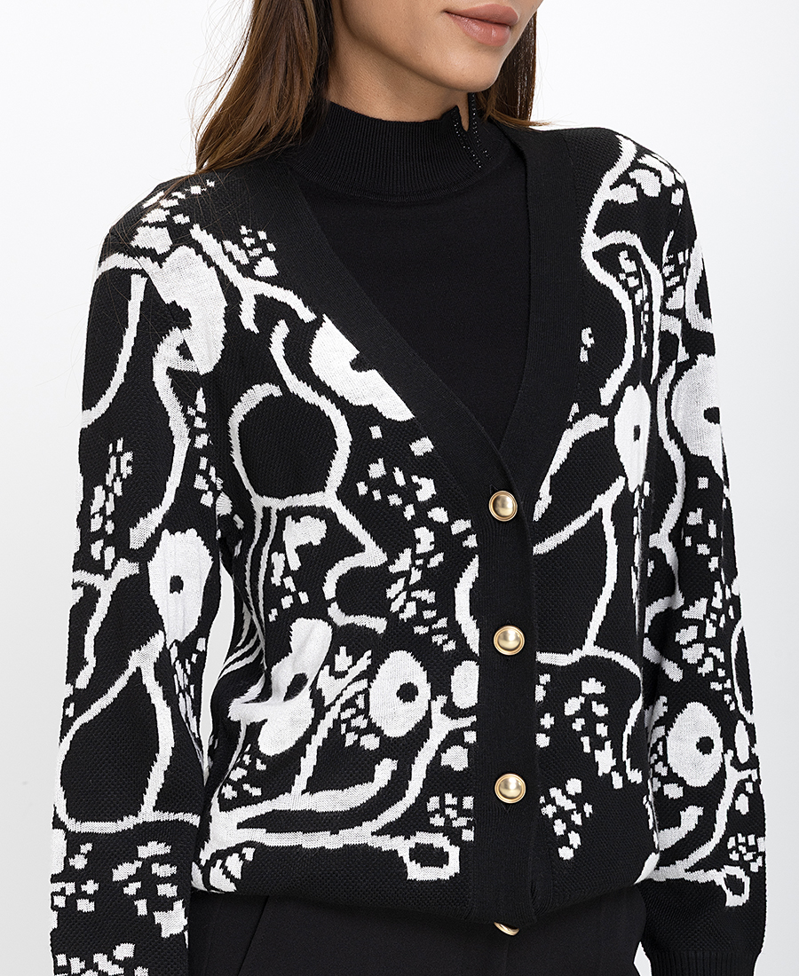 Gerry Weber Γυναικεία Πλεκτή Ζακέτα Regular Fit Με Μοτίβο φωτογραφία