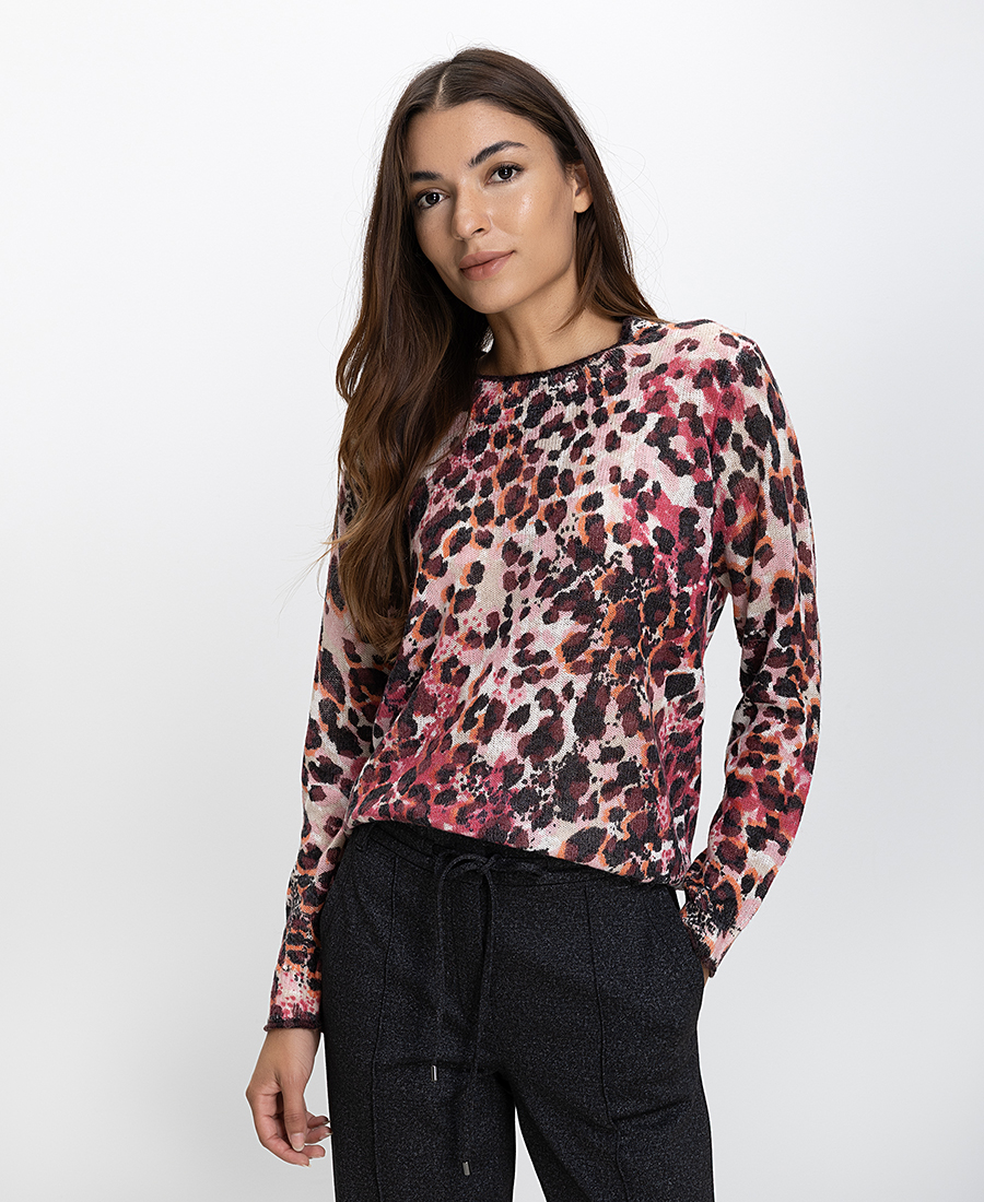 Gerry Weber Γυναικεία Μπλούζα Regular Fit Με Animal Print Σχέδιο