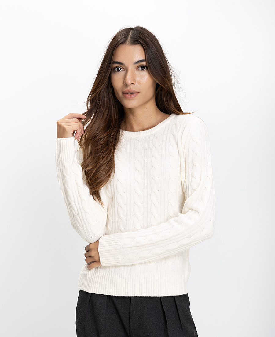 Gerry Weber Γυναικείο Πλεκτό Regular Fit Με Πλέξη κοτσίδα