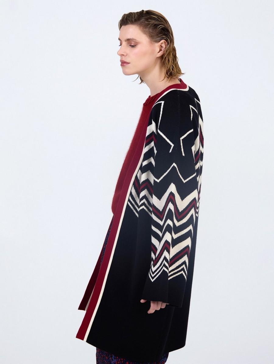 Skatie Γυναικεία Πλεκτή Ζακέτα Με Γεωμετρικό Print φωτογραφία