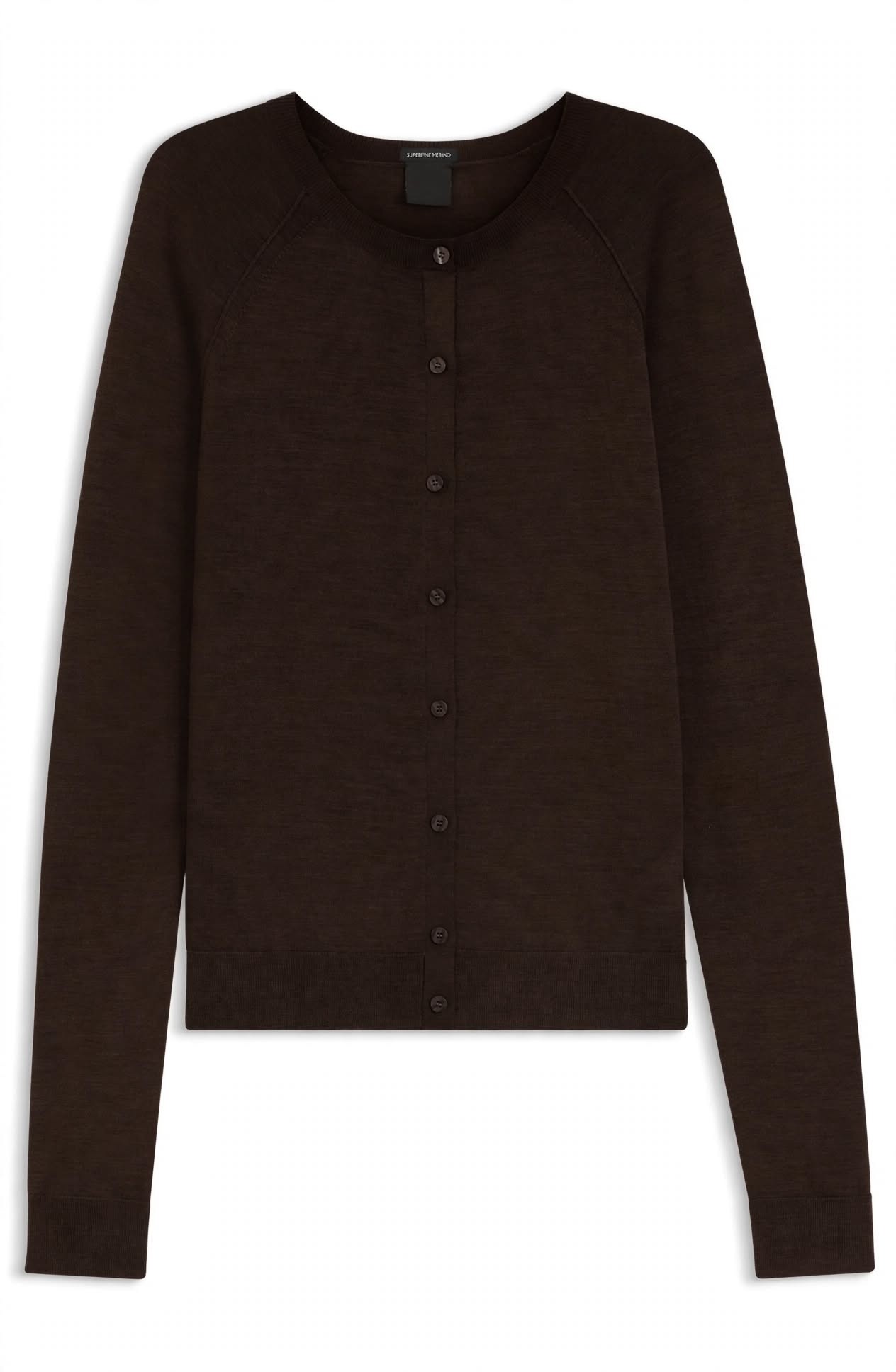 Boss Boss Γυναικεία Καφέ Μάλλινη Merino Πλεκτή Ζακέτα Για Smart Casual Εμφανίσεις - 5