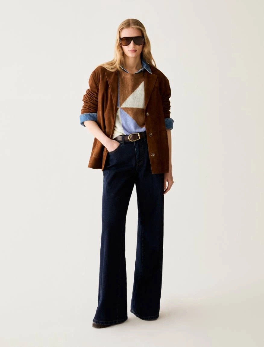 Pennyblack Γυναικείο Πλεκτό Mohair Blend Με Γεωμετρικό Μοτίβο Loose Fit Για All-Day Εμφανίσεις