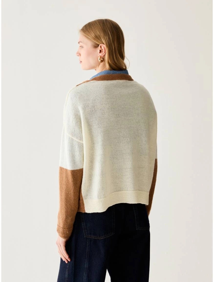 Penny Black Pennyblack Γυναικείο Πλεκτό Mohair Blend Με Γεωμετρικό Μοτίβο Loose Fit Για All-Day Εμφανίσεις - 3