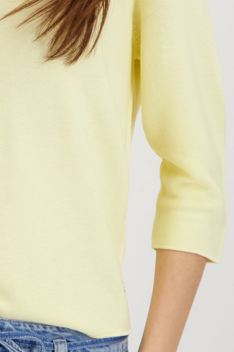 Monari Γυναικείο Πουλόβερ Regular Fit Από 100% Βισκόζη Με Πλέξη Purl Στις Ραγκλάν Μανίκες φωτογραφία