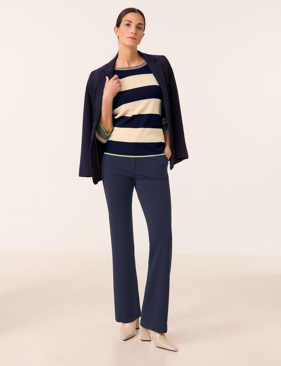 Gerry Weber Γυναικείο Πλεκτό Μπλουζάκι Regular Fit με Μανίκια 3/4 Ριγέ φωτογραφία