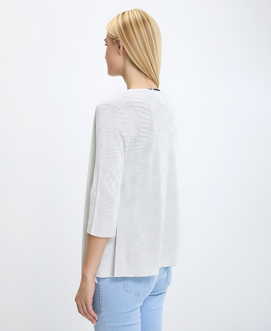 Γυναικεία Ζακέτα Regular Fit Με Βισκόζη Και 3/4 Μανίκι φωτογραφία