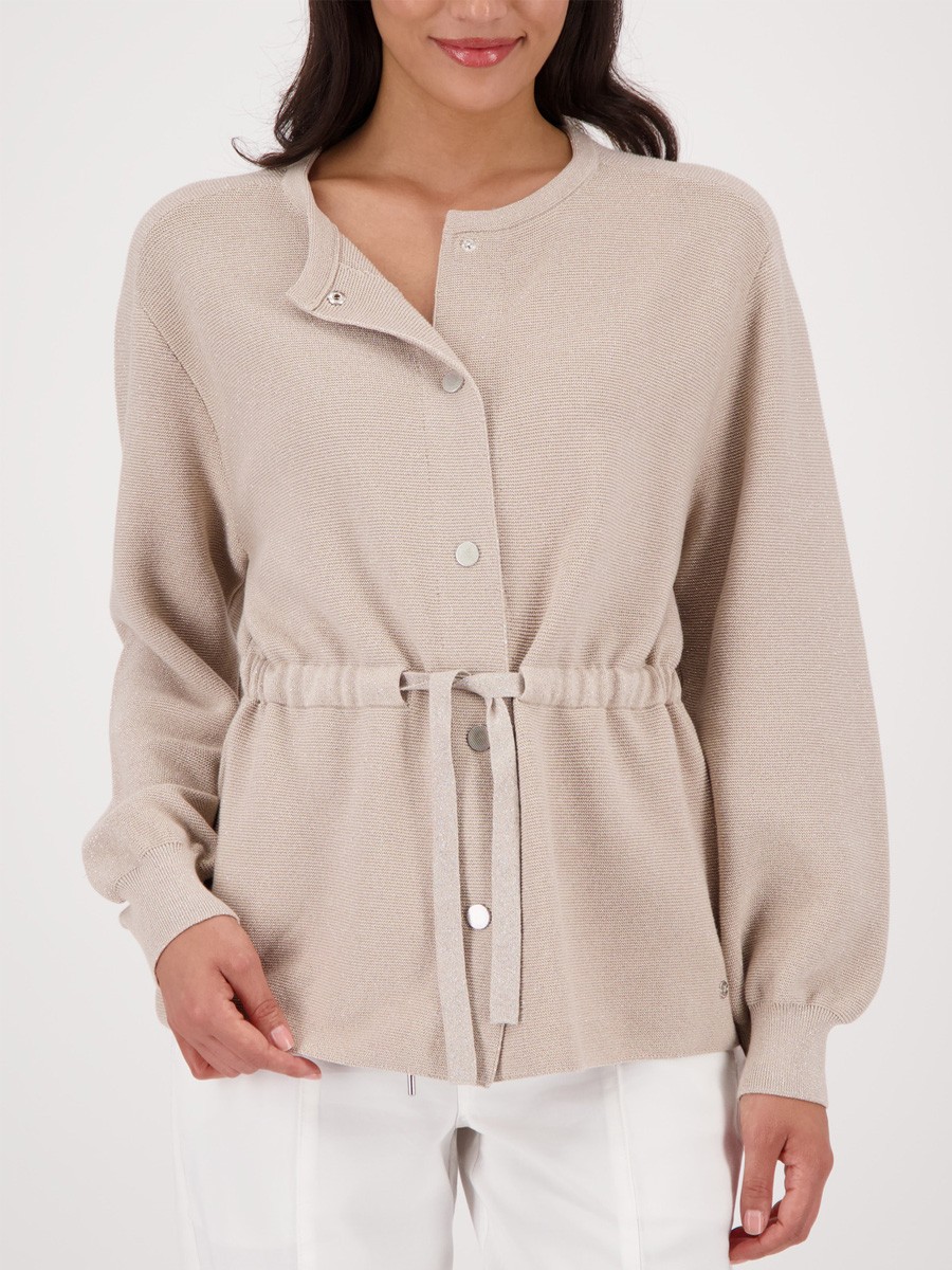 Monari Γυναικεία Ζακέτα Regular Fit Με Ζώνη Μέσης Και Κουμπιά