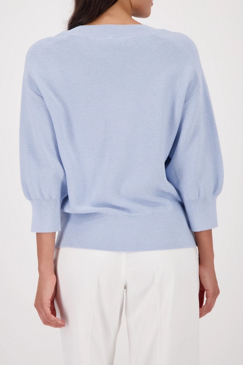 Monari Γυναικείο Πλεκτό Regular Fit Με Lurex Και Στρογγυλή Λαιμόκοψη φωτογραφία