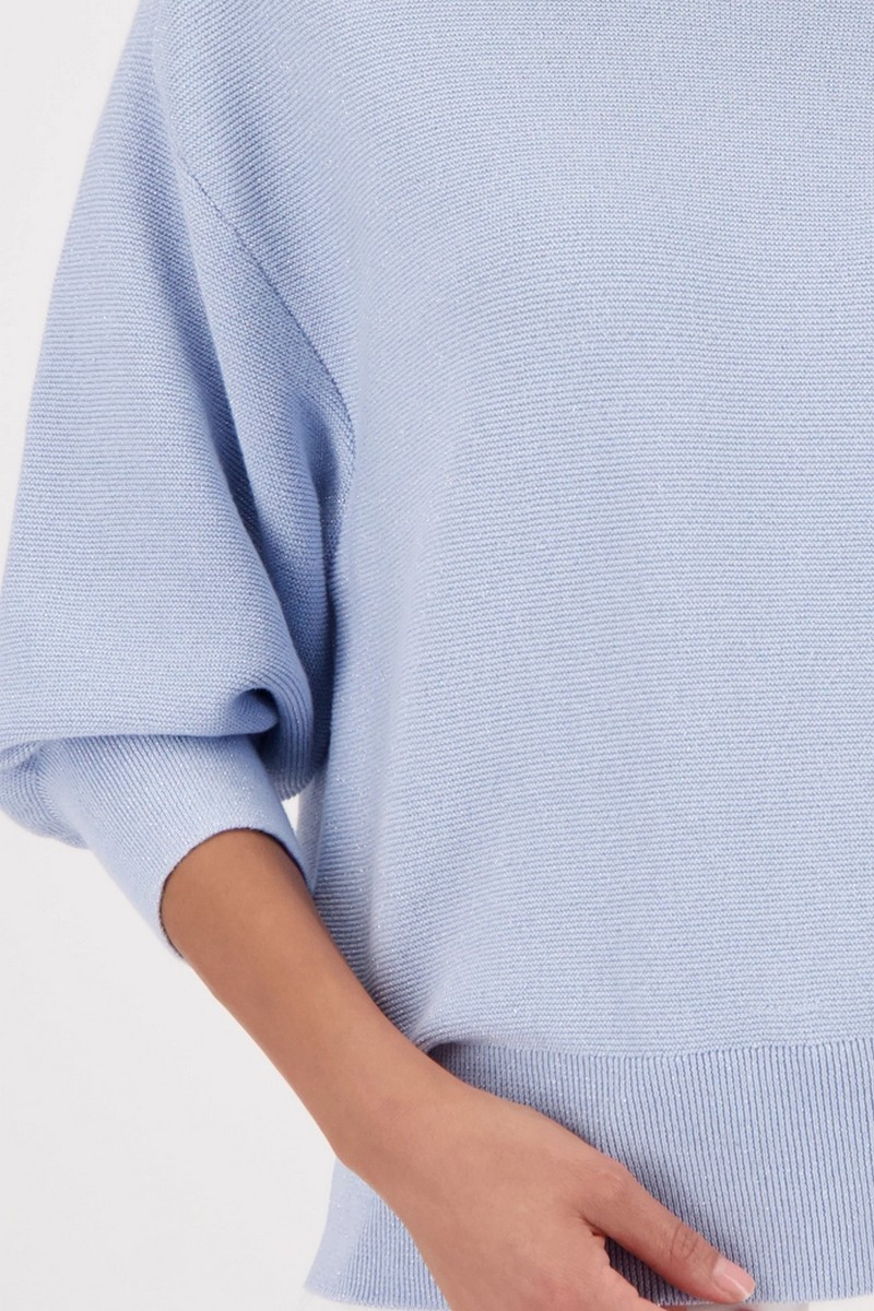 Monari Γυναικείο Πλεκτό Regular Fit Με Lurex Και Στρογγυλή Λαιμόκοψη φωτογραφία