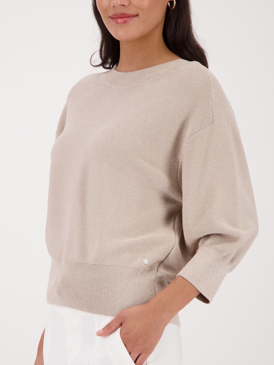 Monari Γυναικείο Πλεκτό Regular Fit Με Lurex Και Στρογγυλή Λαιμόκοψη φωτογραφία