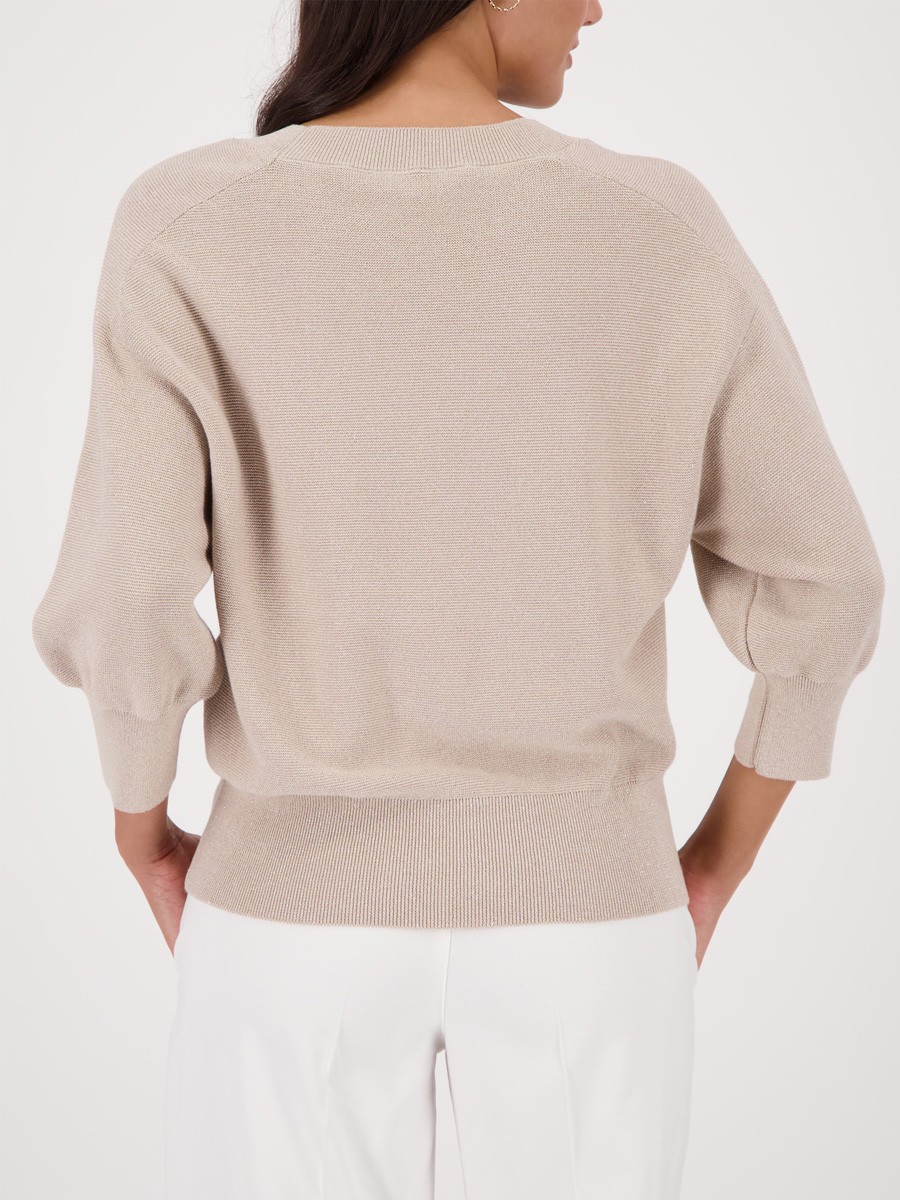 Monari Γυναικείο Πλεκτό Regular Fit Με Lurex Και Στρογγυλή Λαιμόκοψη φωτογραφία