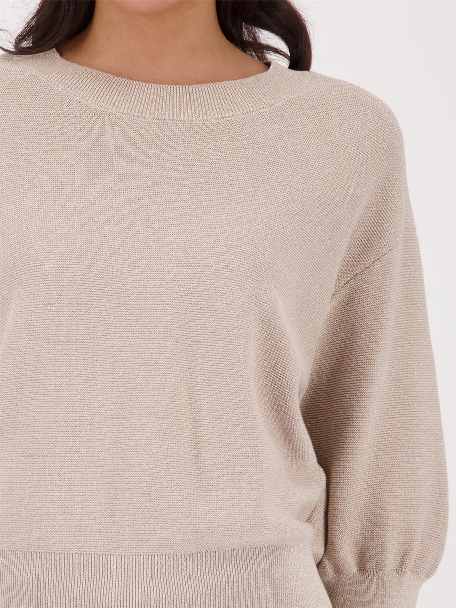 Monari Γυναικείο Πλεκτό Regular Fit Με Lurex Και Στρογγυλή Λαιμόκοψη φωτογραφία