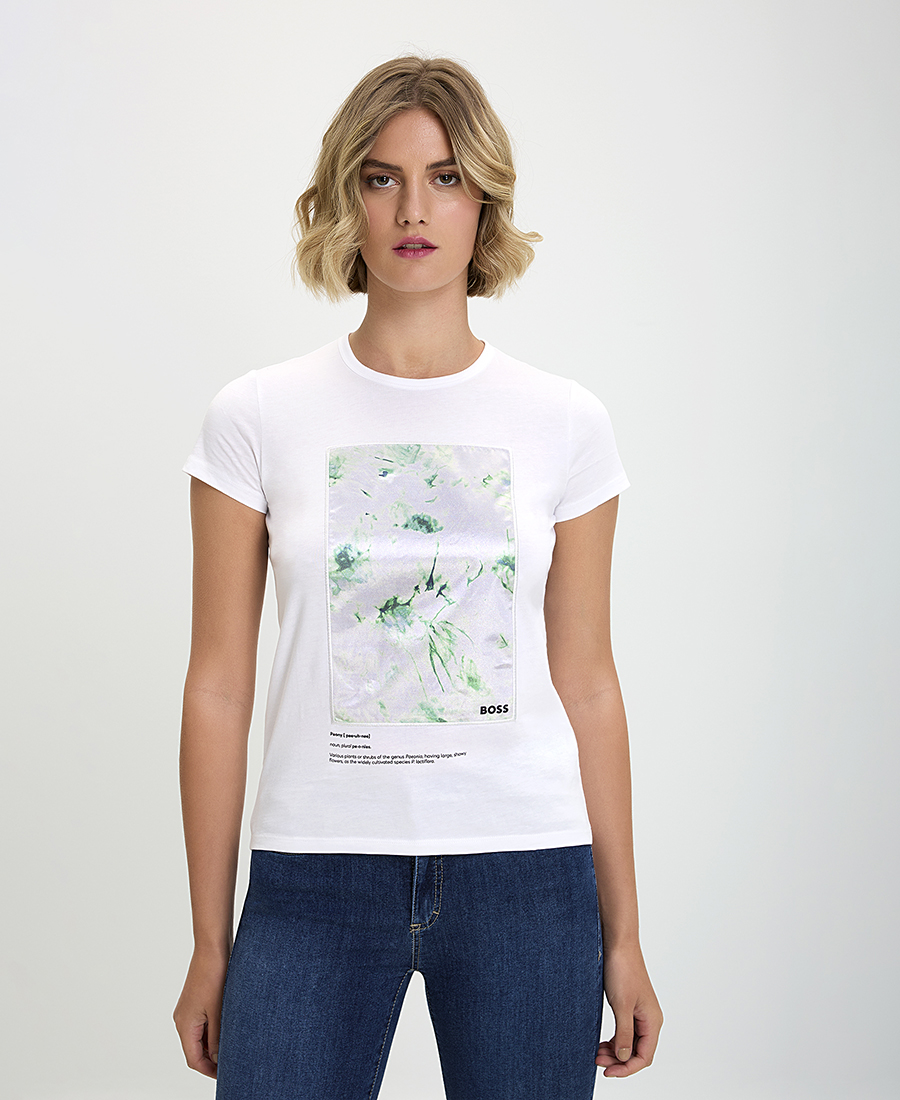 Boss Boss T-Shirt με Τύπωμα σε Λευκό