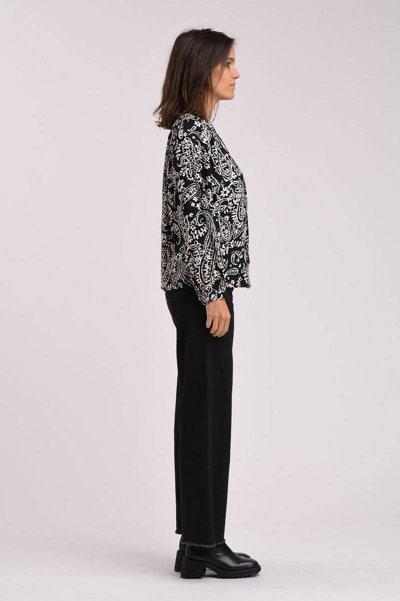 La Fee Maraboutee La Fee Maraboutee Γυναικεία Μπλούζα Ασπρόμαυρη 100% Viscose - 3