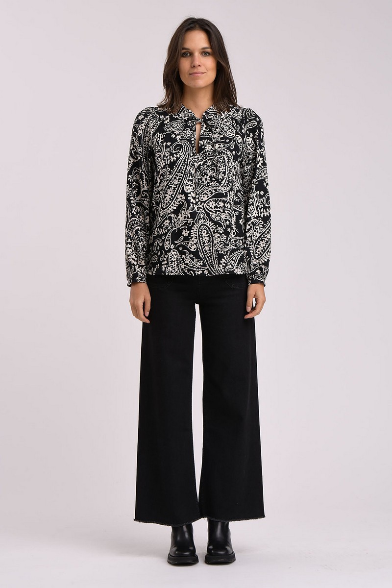 La Fee Maraboutee La Fee Maraboutee Γυναικεία Μπλούζα Ασπρόμαυρη 100% Viscose - 4