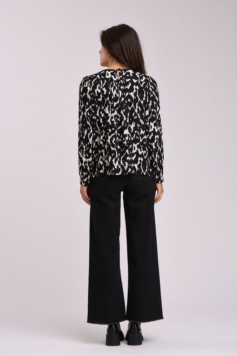 La Fee Maraboutee Γυναικεία Μπλούζα Ασπρόμαυρη 100% Viscose φωτογραφία