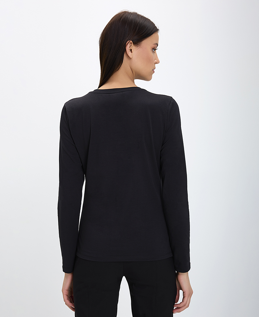 Laura Biagiotti Γυναικείο T-shirt Με Λαιμόκοψη και Τυπωμένο Λογότυπο φωτογραφία